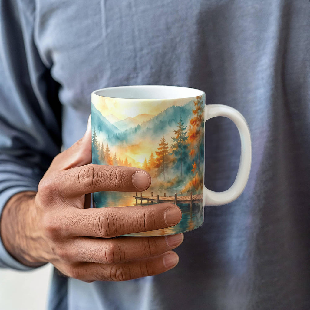 To My Dad Mug - 'Thank You for Believing in Me' Fishing Lake Coffee Mug