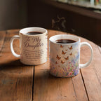To My Daughter Mug - 'Never Forget Your Way Back Home' Butterfly Coffee Mug