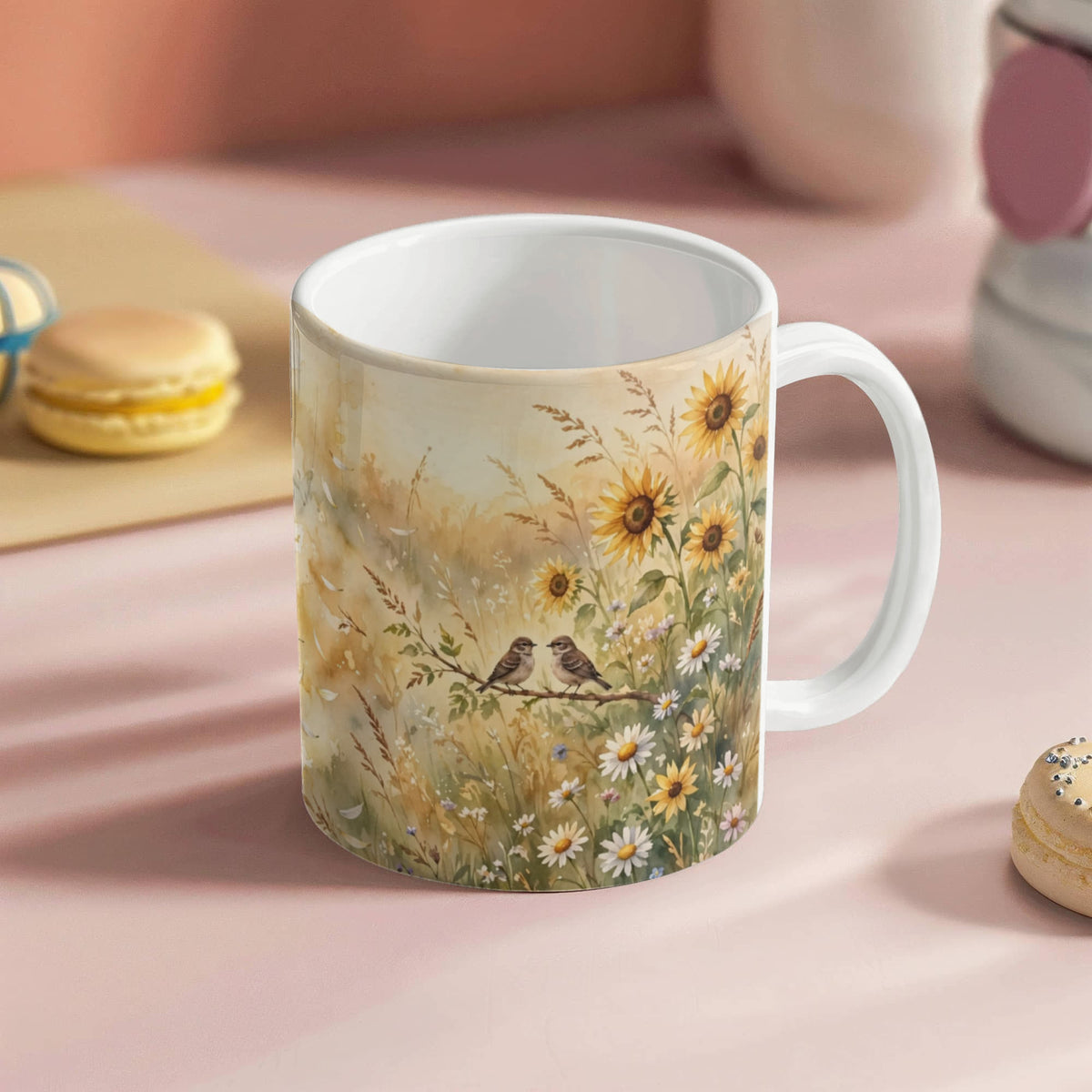 To My Sister Mug - 'A Best Friend for Life' Sunflower Meadow Coffee Mug
