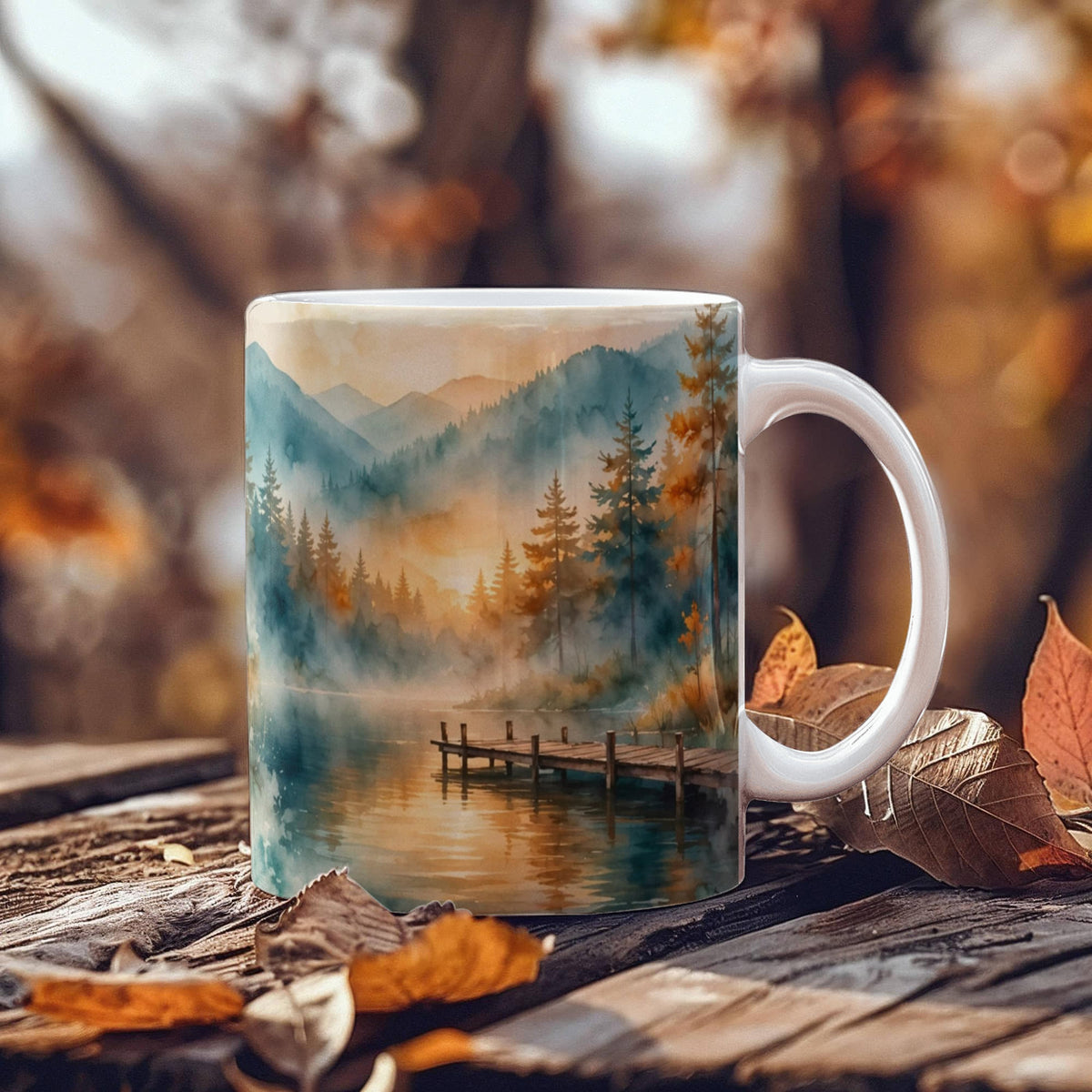 To My Dad Mug - 'Thank You for Believing in Me' Fishing Lake Coffee Mug