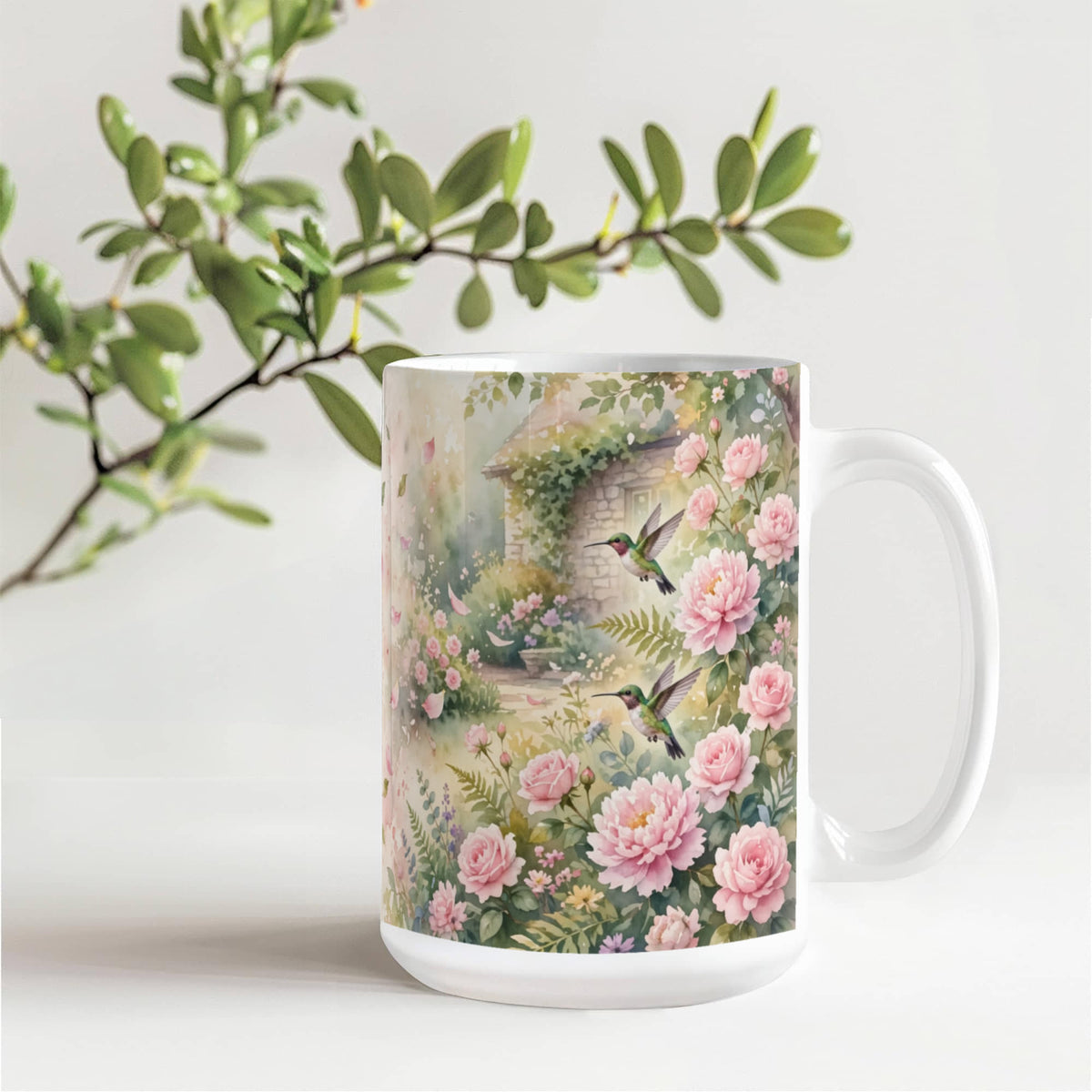 To My Mom Mug - 'Everything I Am, You Helped Me to Be' Rose Garden Coffee Mug