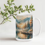 To My Dad Mug - 'Thank You for Believing in Me' Fishing Lake Coffee Mug