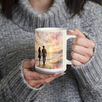 To My Wife — sunset beach, couple holding hands - Mug