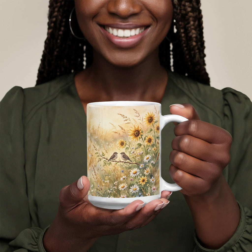 To My Sister Mug - 'A Best Friend for Life' Sunflower Meadow Coffee Mug