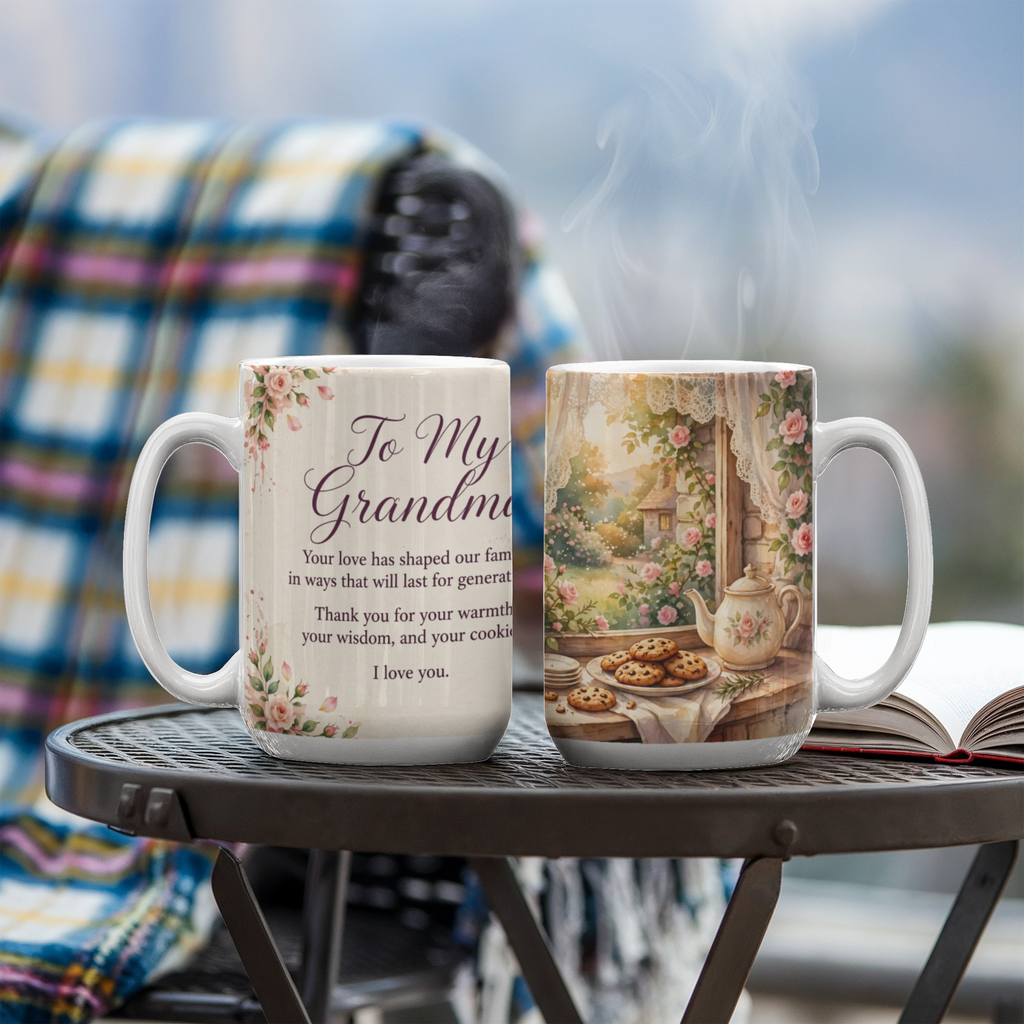 To My Grandma Mug - 'Your Warmth, Your Wisdom, and Your Cookies' Coffee Mug