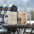 To My Wife — sunset beach, couple holding hands - Mug