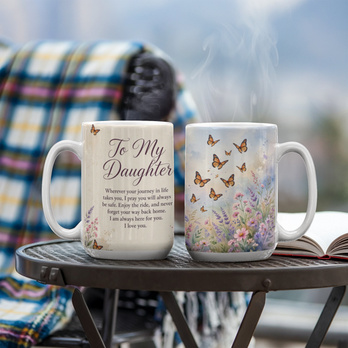 To My Daughter — monarch butterflies over wildflowers