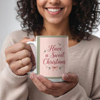 Gingerbread & Bows Christmas Mug - 'Have a Sweet Christmas' Cottagecore Ceramic Coffee Mug