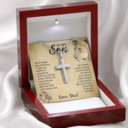 TO MY SON THIS OLD LION CROSS NECKLACE GIFT SET