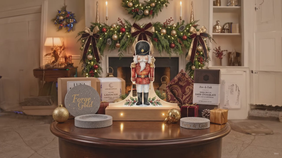 Nutcracker LED Plaque – Custom Cut Acrylic Christmas Night Light, Classic Soldier